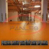 portakal kabuğu desenli epoksi zemin uygulaması yapılmış fabrika zemin görüntüsü